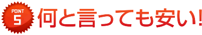 5.何と言っても安い!